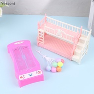 YST  Mix Doll Furniture Fashion Double Bed Balloon Wardrobe Mini Slide Fridge Bags Pets For Accessories Doll DIY Family Toy YST
