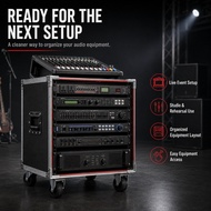 Storage Cabinet Kabinet Simpanan Amplifier Case Shelf 8U 10U 12U 16U KTV Karaoke Audio Flight Mixer 