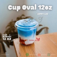 12oz PET GLASS (360ML) OVAL CONTENTS 50PCS - DRINK GLASS - PET - 360ML