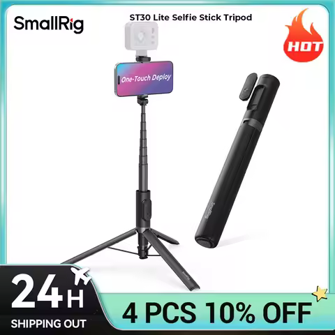 SmallRig Selfie Stick ST30 Lite One-Touch Deploy Tripod Quick and Easy Setup 31 to 147cm Height adju