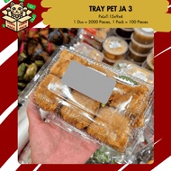 100 Pcs Plastic Mica Strawberry Cake Food JA 3, 3E & 3F - Thick Clear Transparent Mica Food Packagin