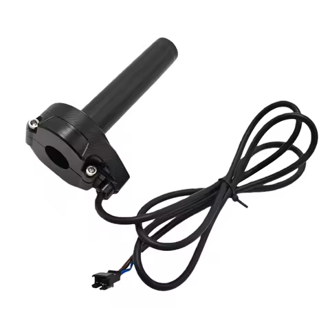 Ebike Black CNC Surron Style Full Twist Throttle with Hand Grips SM 3pin Plug 36V 48V 52V 60V 72V El