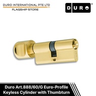 Duro Art.888/60/G Euro Profile Keyless Cylinder with Thumbturn