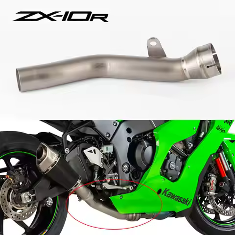 Motorcycle Titanium Link Pipe for Kawasaki Ninja ZX10RR ZX-10R ZX10R ZX-10R Exhaust Middle Pipe 2021