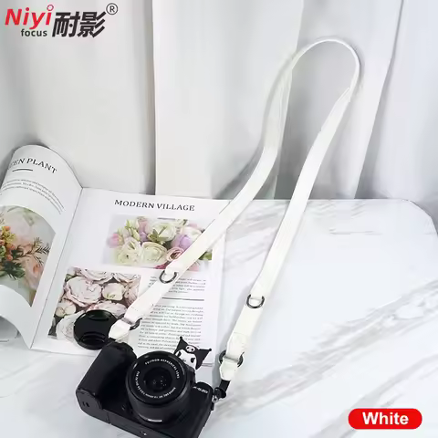 Camera Leather Shoulder Strap Suitable For Canon R5 R6 R7 Fuji XT5 Nikon Z5 Z6 Z7 Sony A6000 A73 SLR