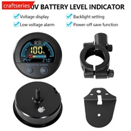 CRAFTSERIES DC 7-100V Round Digital Voltmeter 2-Wire Voltage Tester Battery Level Indicator Universa