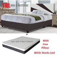 YHL ProMo PVC Divan Bed Frame With 10 Inch Euro Top Spring Mattress