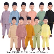 🔥(KIDS 1-12 THN ) BAJU MELAYU BUDAK RAYA 2025 DUSTY PINK PEACH BABY BLUE MUSTARD GOLD BLACK LIGHT KH