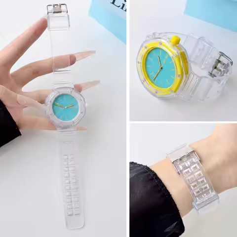 Transparent Tpu Strap+case for royal pop swatch accessories Shockproof Bracelet correa Swatch AP Roy