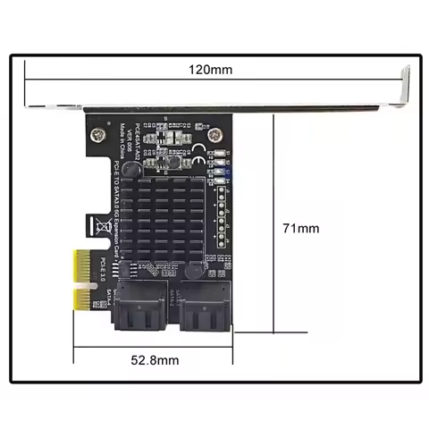 PCIe Expansion Card 4 Port SATA III 6Gbps SATA 3.0 to PCI-e 1X Controller Card PCI Express Adapter A