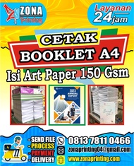 Cetak Booklet A5 / Print buku isi Art Paper/ staples tengah A5