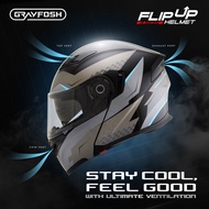 Grayfosh G3838 Flip Up Helmet 2 in 1 Full Face Open Face Motorcycle Double Visor Anti-fog visor (Fli