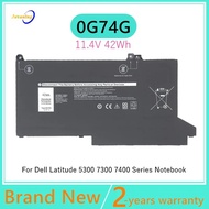 0G74G Laptop Battery for DELL Latitude 5300 5310 7300 7400 Series Notebook OG74G 02PFPW 11.4V 42Wh