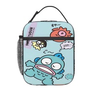 Sanrio Mangyodon Kids Lunch box Insulated Bag Portable Lunch Tote School Grid Lunch Box for Boys Girls