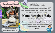 Kartu / Sticker Tasyakuran Kelahiran & Aqiqah - Khitan  - Kartu Baby Shower - Sticker box - Custom