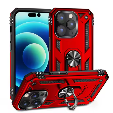 Metal Ring Kickstand Armor Shockproof Case For iPhone 14 13 11 12 Pro Max Mini XS Max XR X SE 7 8 Pl
