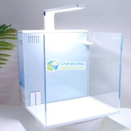 Size 26x26x26cm - Hồ cubic 26 - Combo hồ lọc vách kính siêu trong - Hồ lọc vách mini để bàn (Tặng kè