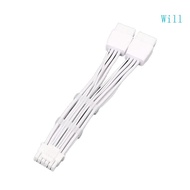 Will PCIE5 0 16Pin Male to 2X8Pin Female GPU Cable Perfect For White Themed PC Build