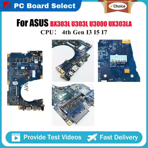 UX303LA Notebook Mainboard For ASUS ZenBook U303L U3000U X303LNB UX303LB UX303L UX303LN BX303L Lapto