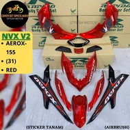 (STICKER TANAM/AIRBRUSH) RAPIDO COVER SET YAMAHA NVX V2 AEROX-155 (31) RED