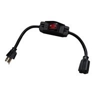 3 Prong Extension Cord with Waterproof Switch 1875W Heavy Duty Extension Cord with Switch 14AWG 1.5F