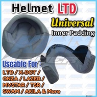 Motorcycle LTD Helmet Padding Replacement XDOT G518 G618 LTD  X-DOT  ONZA  LASER  MVSTAR  TSR  SWAM 