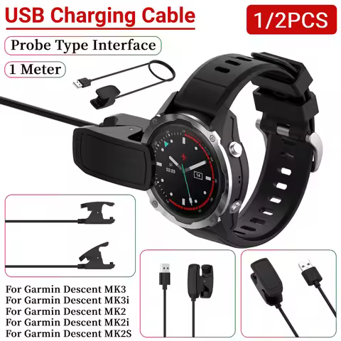 USB Charging Cable Fast Charging Cable W/Data Transfer 1M Smartwatch Charger Cord for Garmin Descent