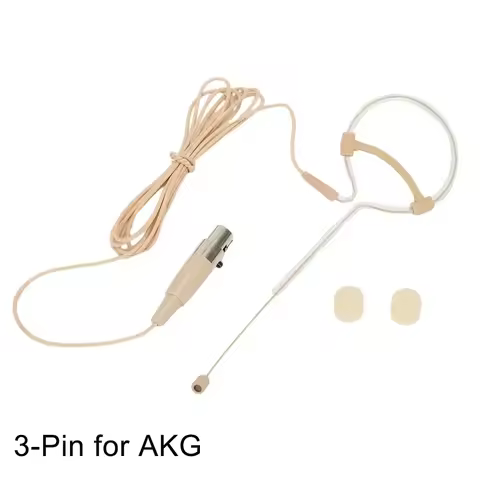 Mini Single Ear Hanging Omnidirectional Condenser Headset Microphone For Shure Audio Technica Headwo