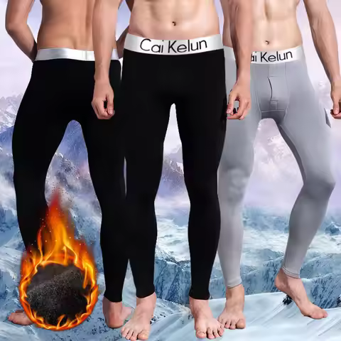 Men's Winter Thermal Underwear Male Sleepwear Pants Long Trousers pijama hombre sleep bottoms Tights