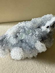 水晶共生方解石|福建水晶花|原礦擺件|螢石共生