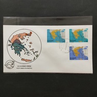 1978 First Day Cover Greece - The Greek States (Map of Greece)
