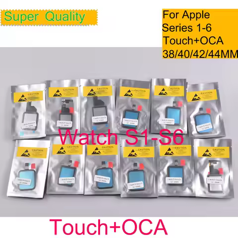 10Pcs/lot For Apple Watch Series 6 5 4 3 2 SE Touch Screen Panel Digitizer Sensor Glass With OCA S3 