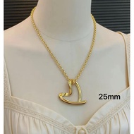 gf 14k gold fashion necklace with open heart pendent