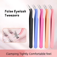 Colored Stainless Steel Thickened Macaron Tweezers Elbow Pointed Nozzle Decal Diamond Nail Art