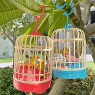 Bird Toy in Sound Sensor Cage Children's Toy Bird with Sound Sensor
