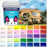 1L ( 1 LITER ) KANSAI PAINT GOODY WEATHER TOP EXTERIOR / FUNGUS & ALGAE RESISTANCE 5 Years Performan