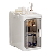 Slim Design Bathroom Storage Cabinet Adjustable Shelf System Movable Foldable Small Spaces Organizer