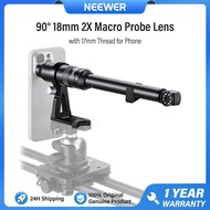 NEEWER 180° 18mm 2X Macro Probe Lens เลนส์โพรบมาโคร สำหรับเมาท์เลนส์เกลียว 17 มม. เลนส์โทรศัพท์มาโคร