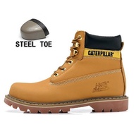 Caterpillar Martin boots Steel Toe Safety Shoes mens boots head layer cowhide  men British comfortab