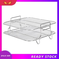 [ap4l43.] Air Fryer Rack For  5.5L Air Fryer, 2 Tier Air Fryer Grill/Shelf/Dehydrator Rack Square ,A