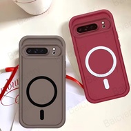 For Google Pixel 9 G2YBB Pro GR83Y XL GGX8B With Magnetic Sticker Colorful Border Protection TPU She