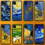 Samsung Galaxy A11 A21 A50 A50S A30S A70 Van Gogh Z861 Black Silicone Phone Protective Case