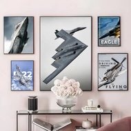F-22 And F-35 B-2 Fighter Jet Poster Prints For Home Modern Wall Art In Living Rooms, Bedrooms, Dini