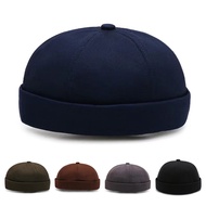 Man Docker Hat Brimless Hat Sailor Cap Men Beanies Hat Landlord Cap Topi Kelasi Lelaki