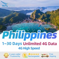 Wefly Philippines SIM Card 2-8 Days Unlimited 4G Data High Speed Daily500MB/2GB for Tourist Travel