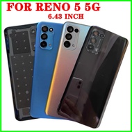 Back Housing For Oppo Reno 5 5G Reno5 Middle Frame battery Cover Back Door With Camera Lens Button