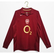 Vintage Long-sleeved Arsenal Home Kit 2005-06 Sports Football Kit