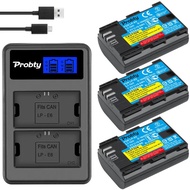Probty LP-E6 LPE6 LP E6  Battery +LCD  Charger for Canon EOS 5D 5D2 5DS R Mark II 2 III 3 6D 60D 60D