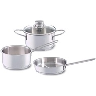 Direct from Japan Fissler Stainless Steel Pot Snacky Set Casserole 14cm Saucepan 14cm Frying Pan 16c