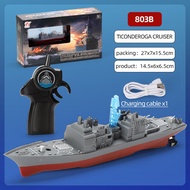 RC Boat Kids Toy Remote Control Aircraft Carrier Simulation Warship Model Mini Battleship Radio-Cont